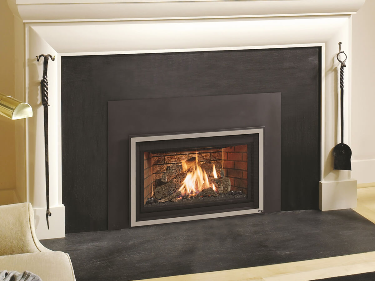 dual sided gas fireplace insert