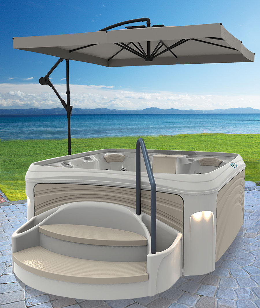 Dream Maker Spas Pricing Farmers Pool Spa   Spa W Backgrounds W Umbrella Metallic Handrail Lg 