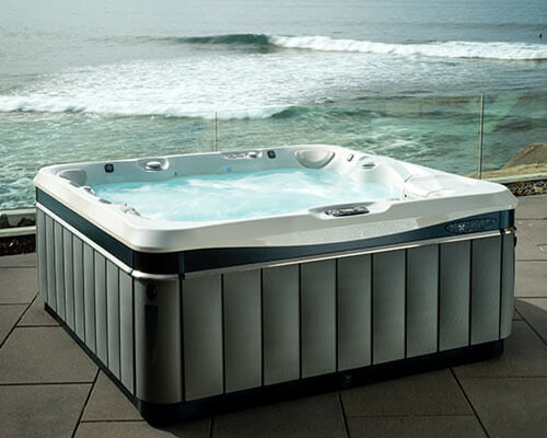 Exterior features of a hot tub for cost